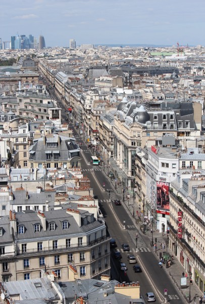 Rue de Rivoli as seen from the Tour Saint-Jacques, 11 August 2013