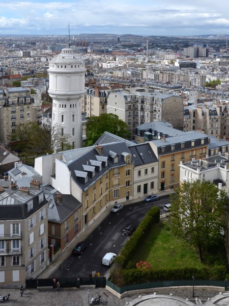 View of Paris north west from the dome of Sacré Coeur, 22 April 2012
