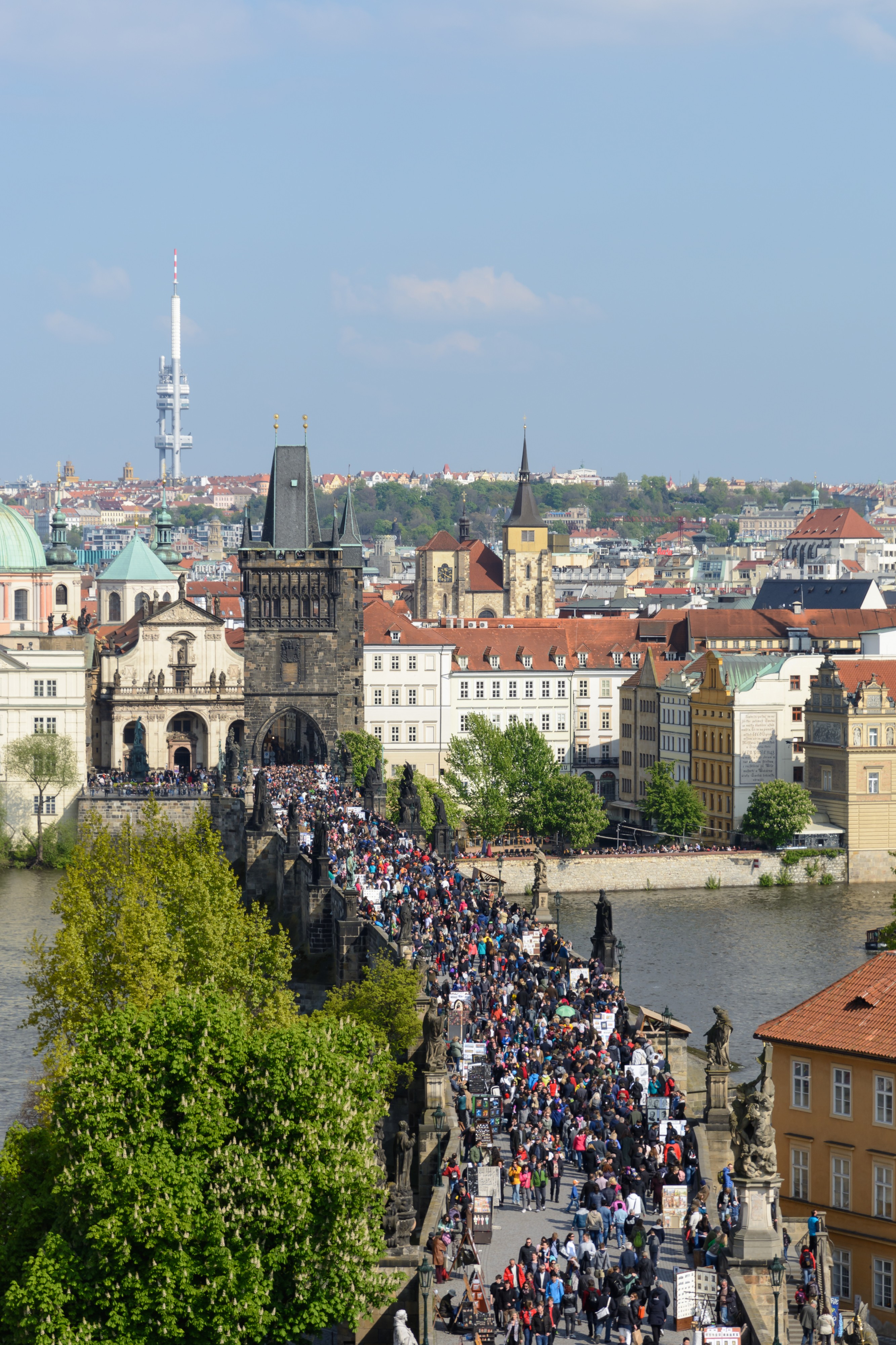 Praha Charles Bridge from Malá Strana Bridge Tower 20170430 04