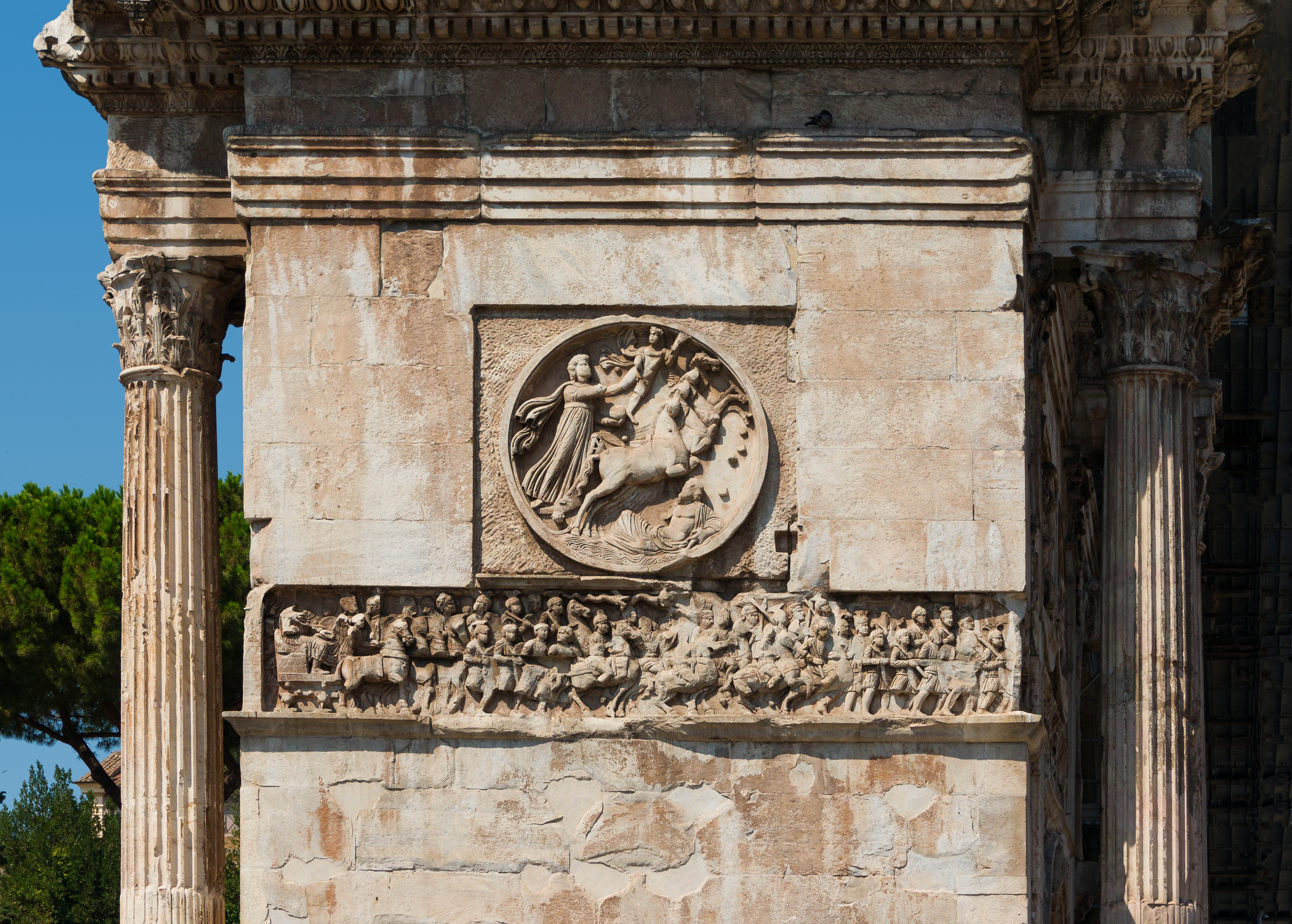 Detail Arch Constantine, Rome, Italy