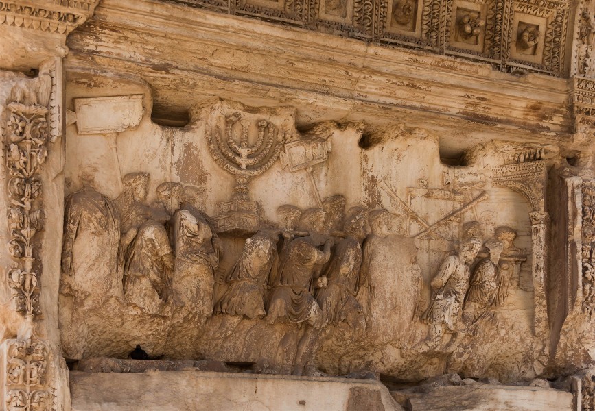 Arch Titus, relief Jerusalem treasure, Forum Romanum, Rome, Italy