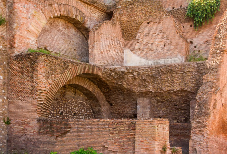 Brick walls and vaults Forum Romanum Rome Italy