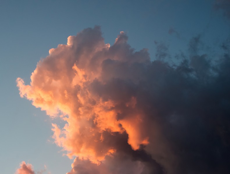 Stormy sunset clouds over Rome, Italy