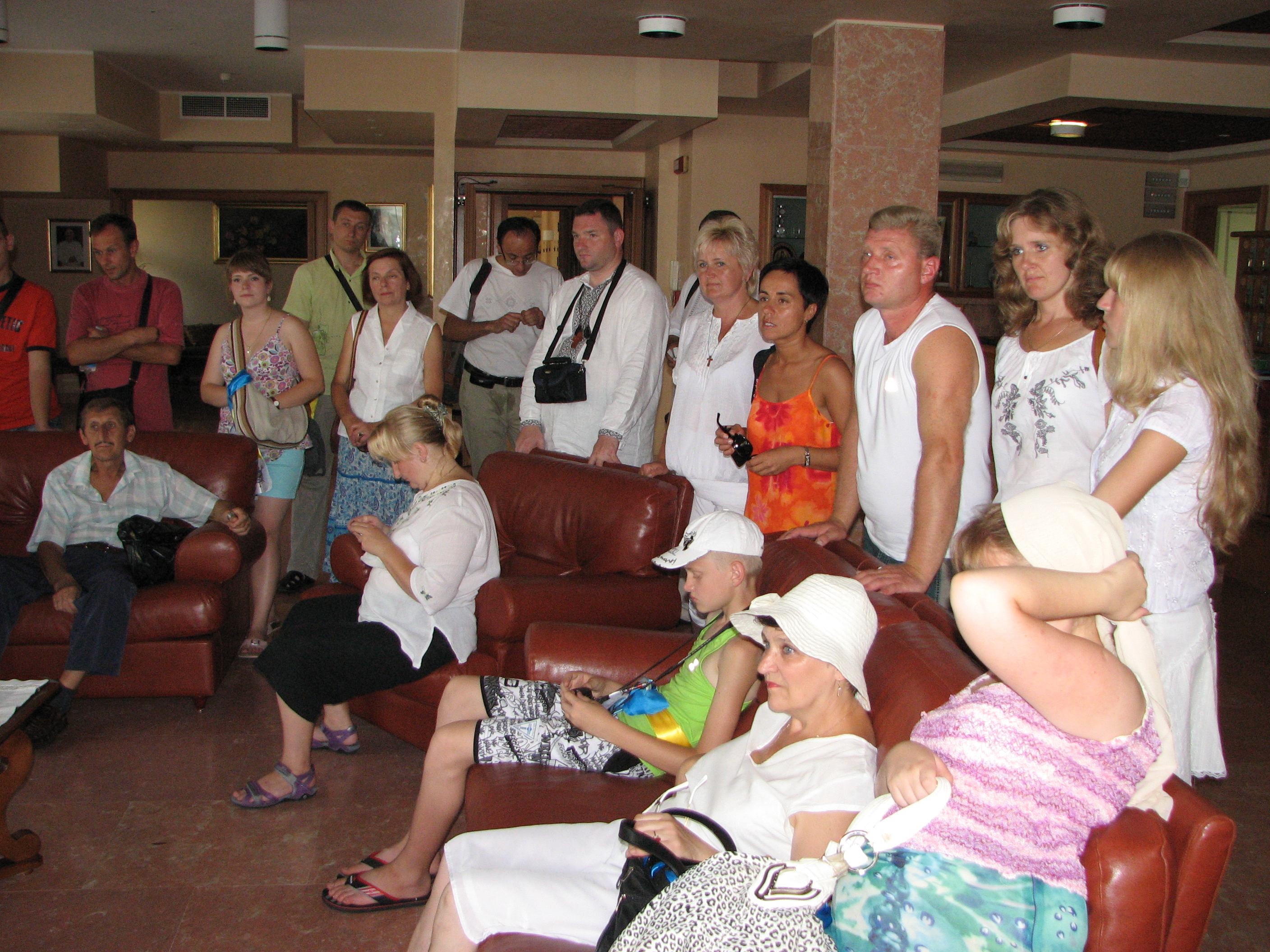 People in a hotel's lobby in Rome, Italy, European Union, August 2011, picture 23.