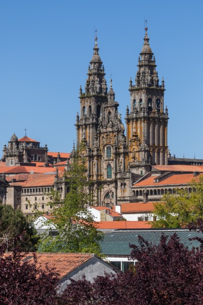 Fachada do Obradoiro desde a Alameda. Catedral de Santiago de Compostela-3