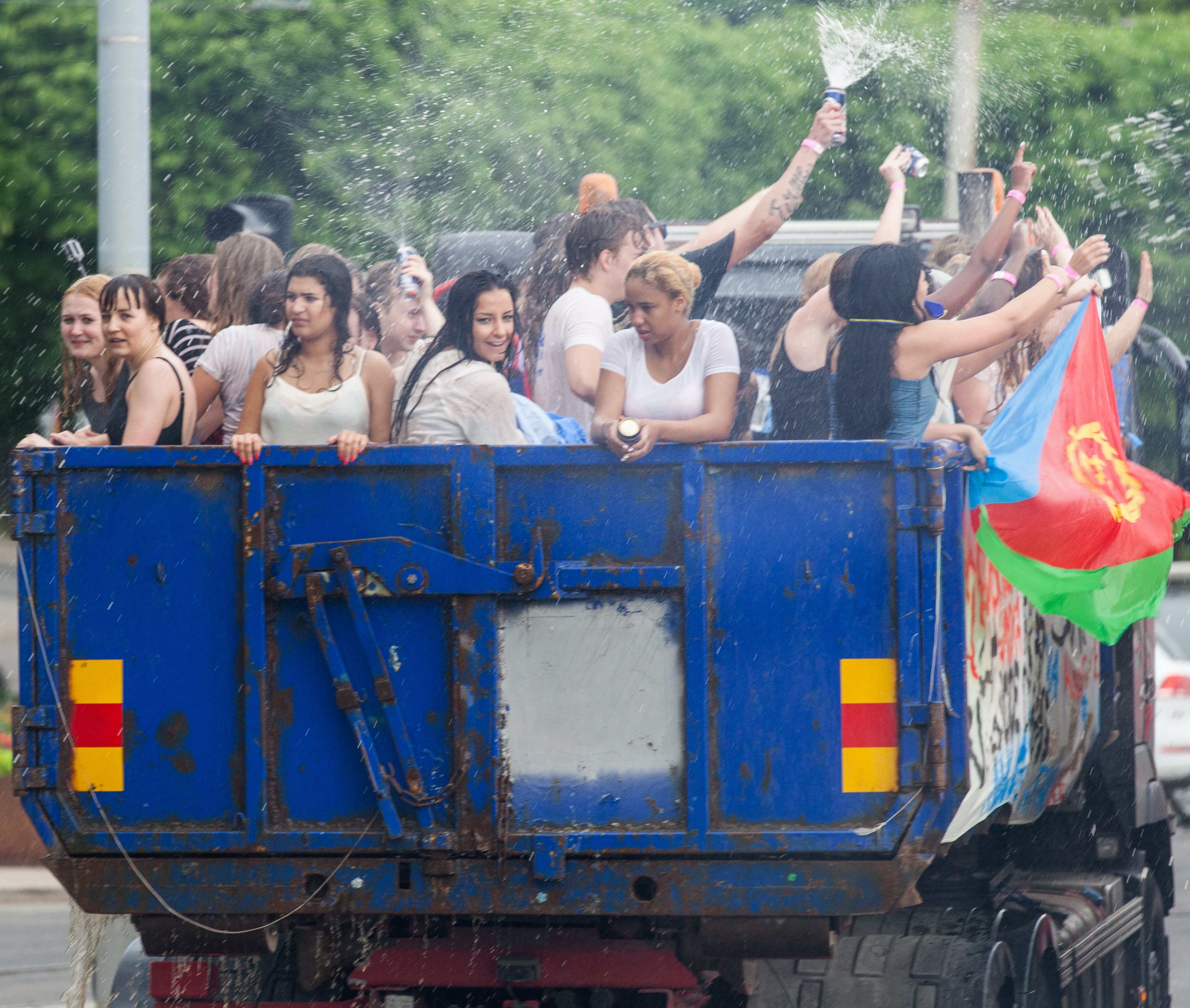 graduation celebration in Stockholm city, Sweden, June 2014, picture 46