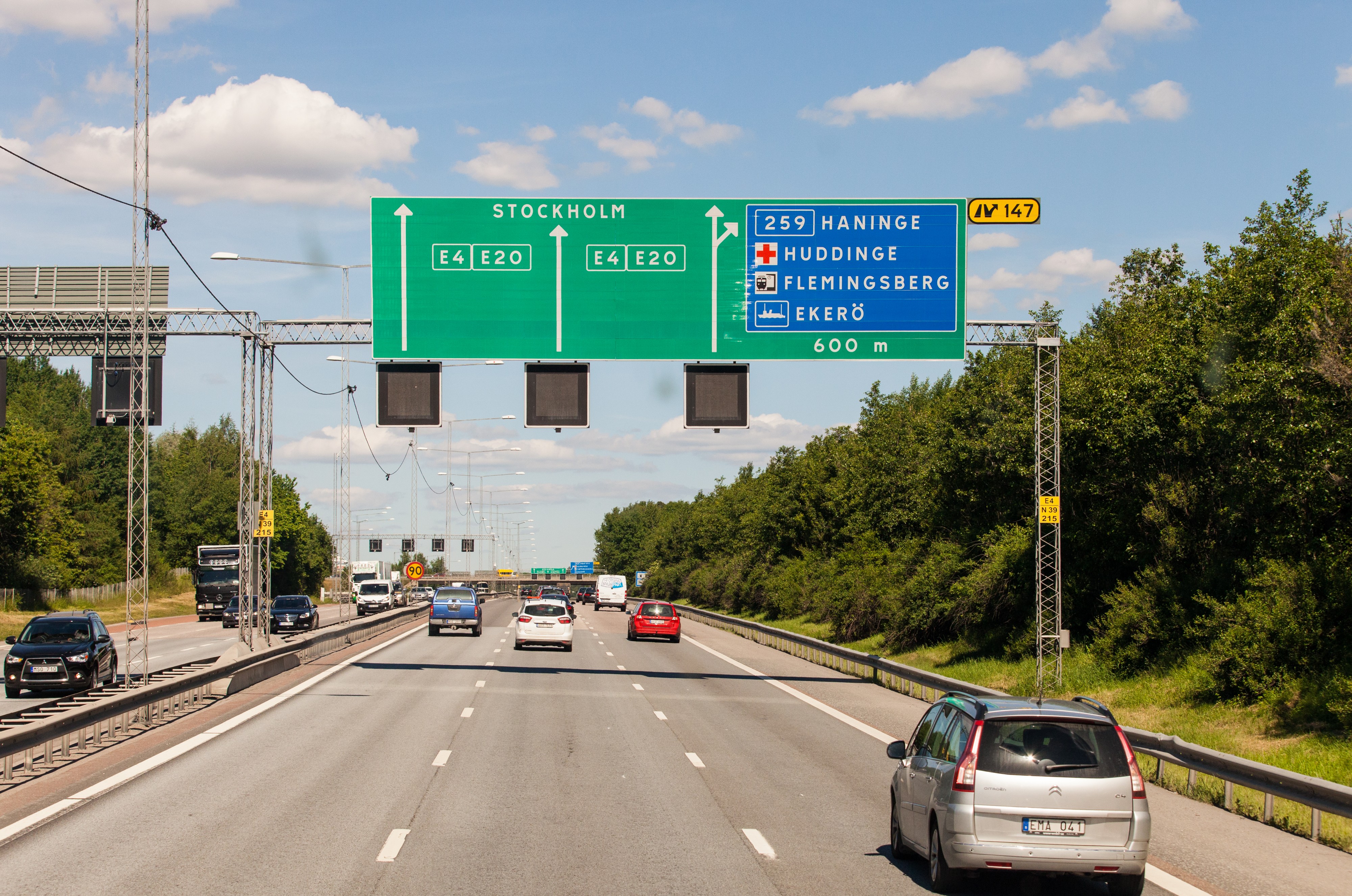 a road near Stockholm city, Sweden, June 2014, picture 1