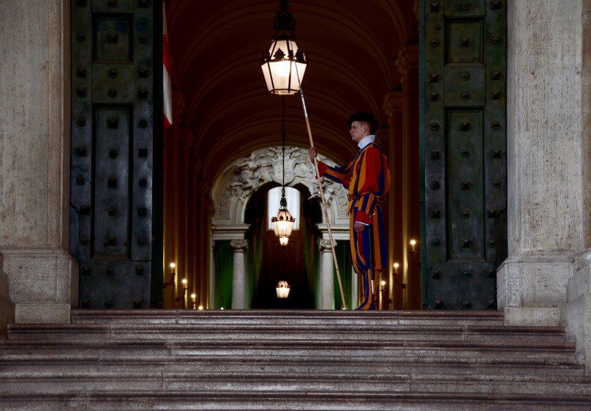 Swiss Guard on the entrance of Vatican