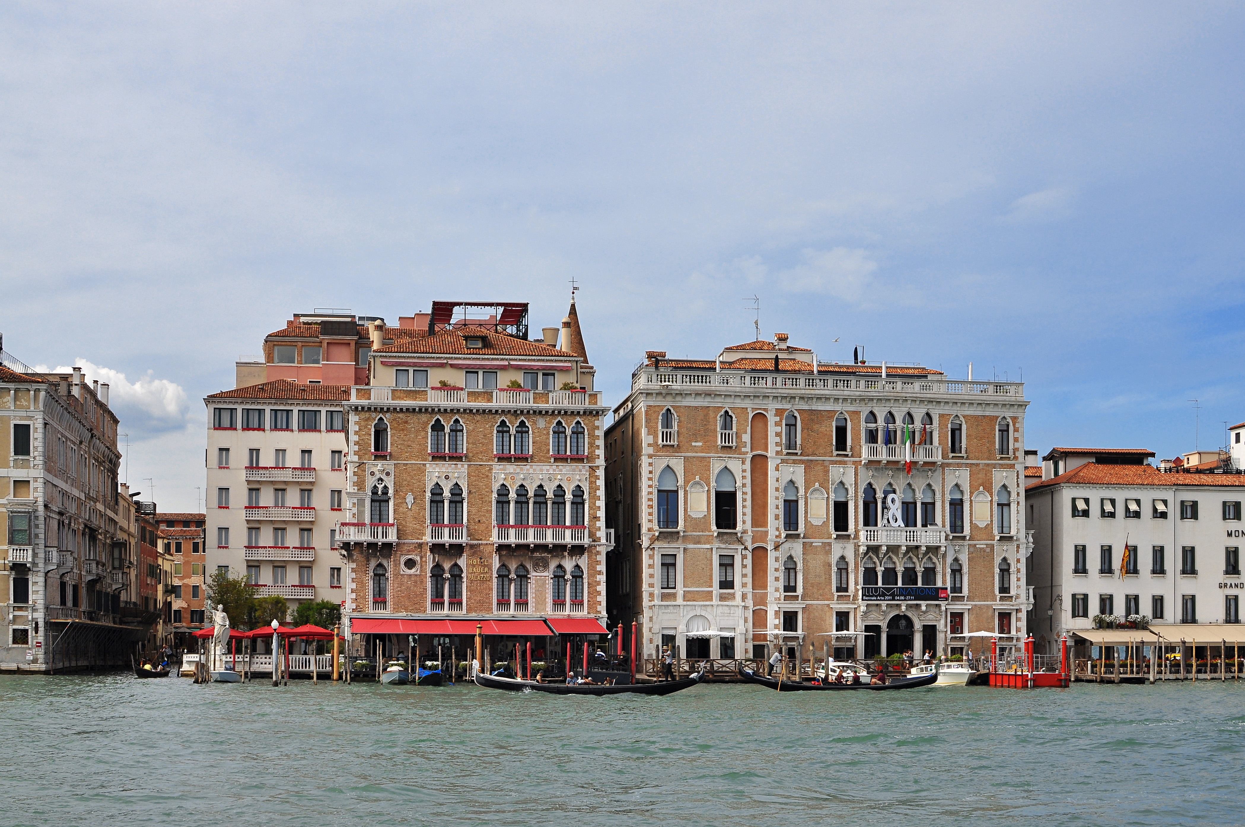 Ca' Giustinian and Palazzo Bauer in Venice