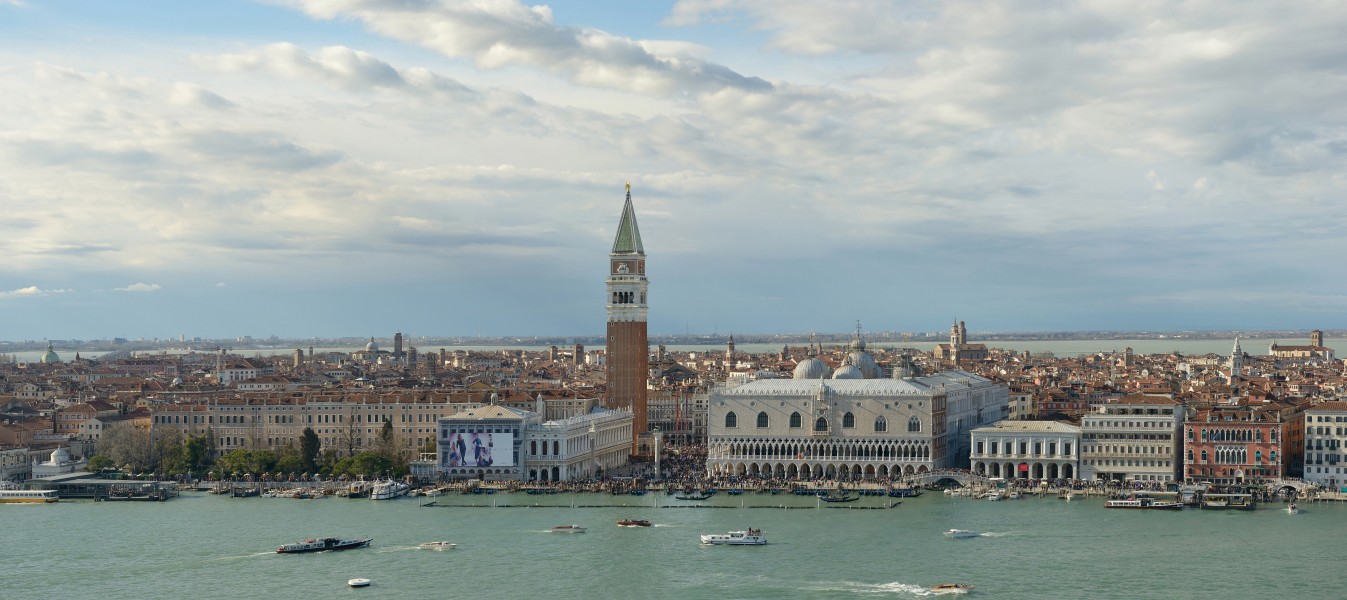 Panorama Piazza San Marco and Venice on Easter 2013