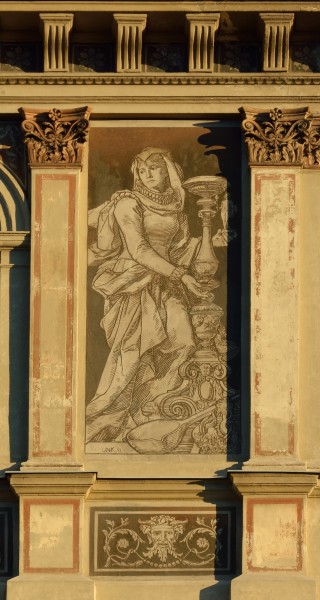 Allegorie Erzgiesserei-Museum für angewandte Kunst Fassade ueber Eingang DSC 4990w