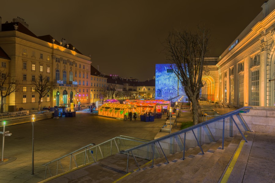 Museumsquartier Wien, Vorweihnachtsstimmung 2014 HDR - 5499