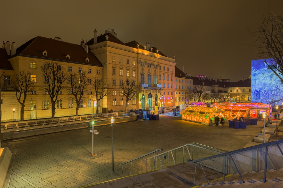 Museumsquartier Wien, Vorweihnachtsstimmung 2014 HDR - 5504