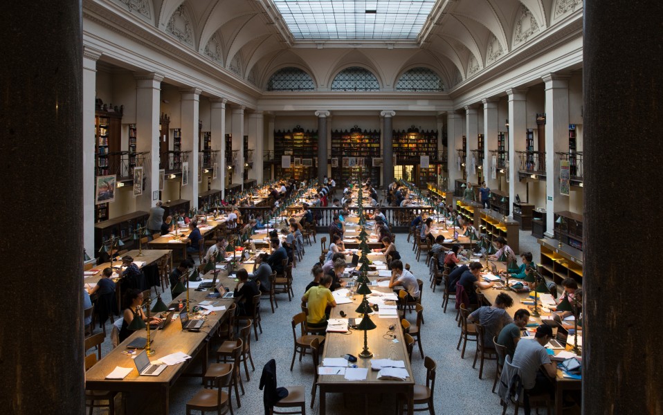 Universität Wien, Großer Lesesaal - Ausstellung Wikiversity 2015-