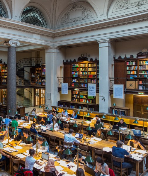 Universität Wien, Großer Lesesaal - Ausstellung Wikiversity 2015-8803