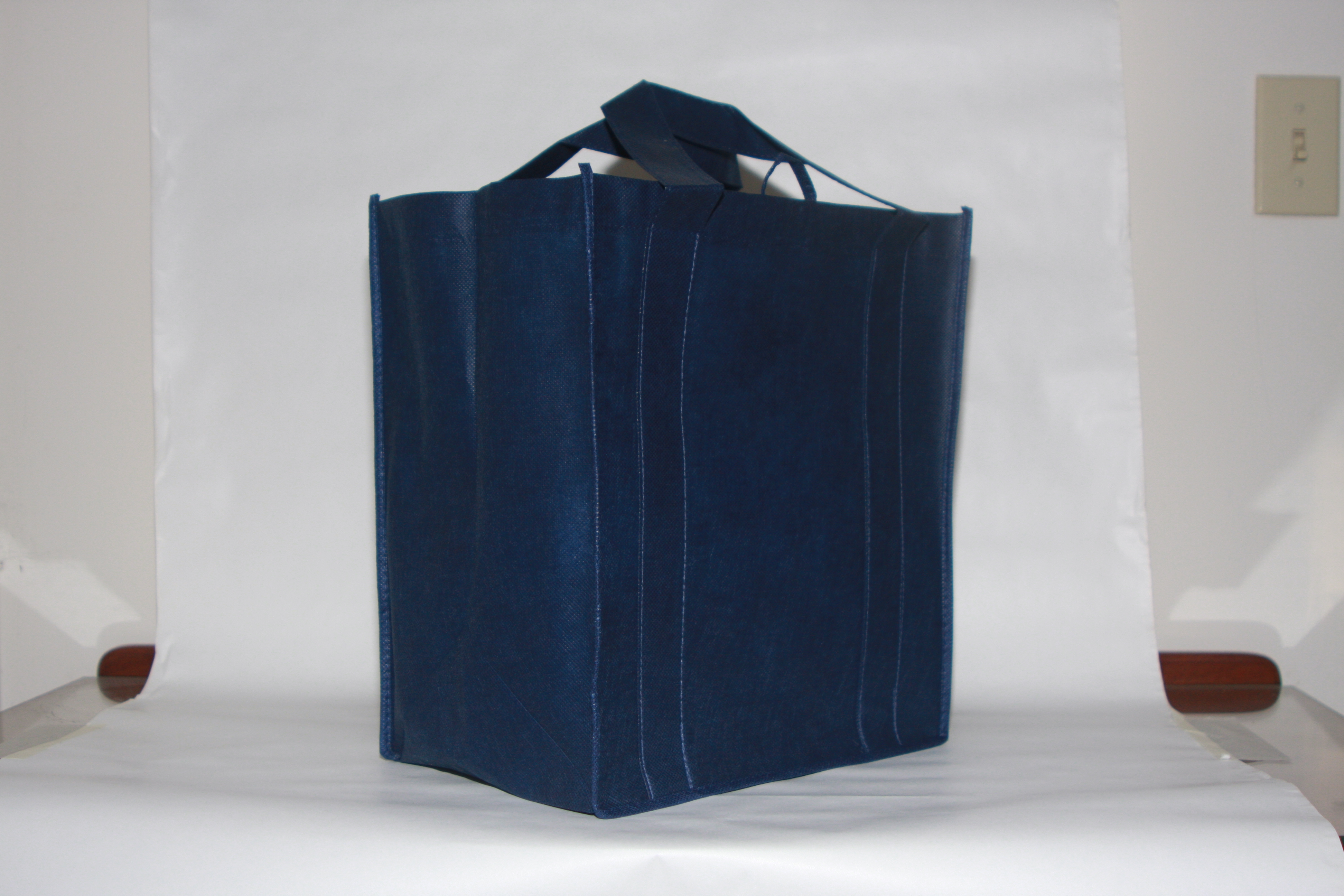 Blue reusable shopping bag
