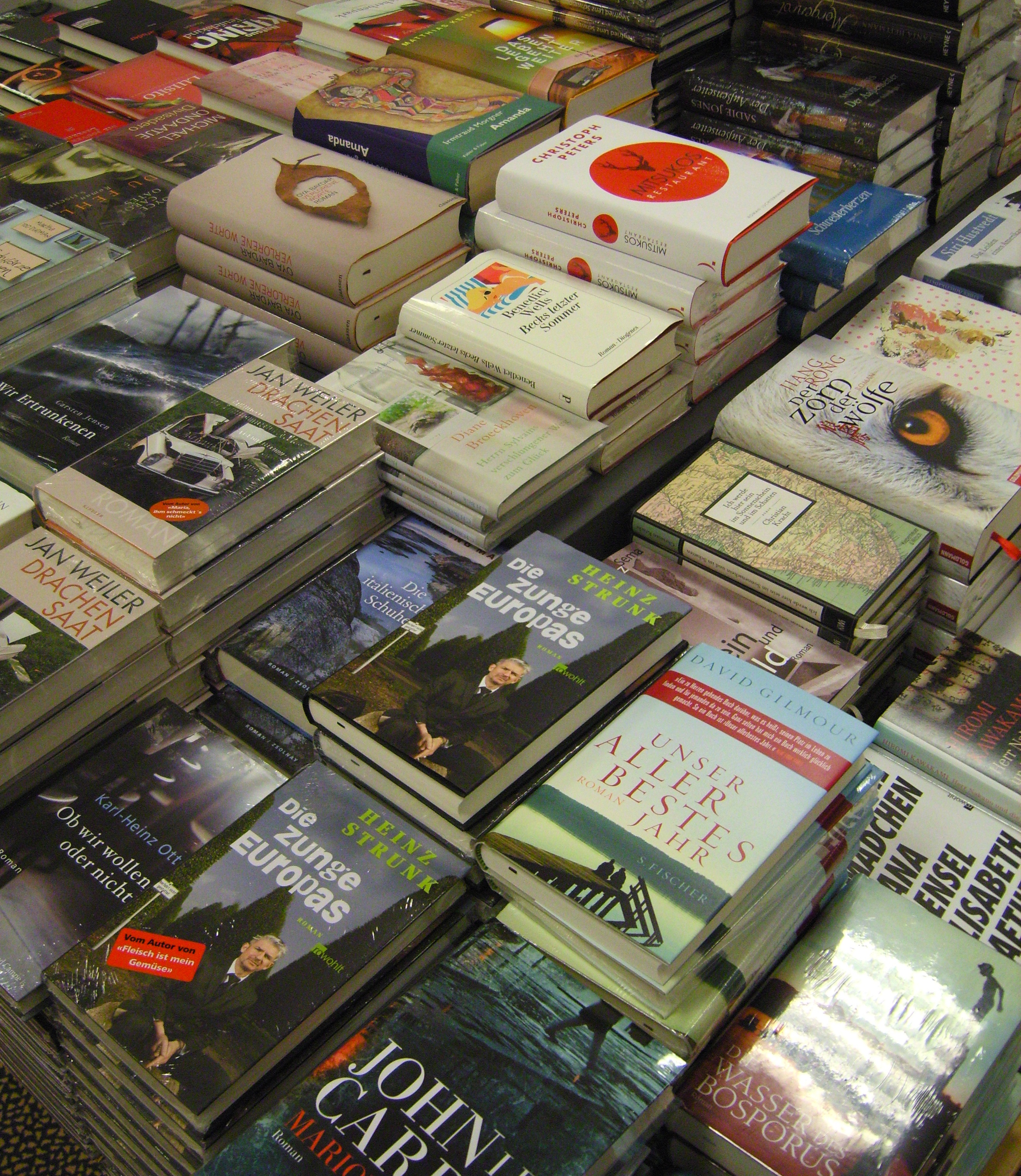 2009 stapelweise Neuerscheinungen im Buchladen