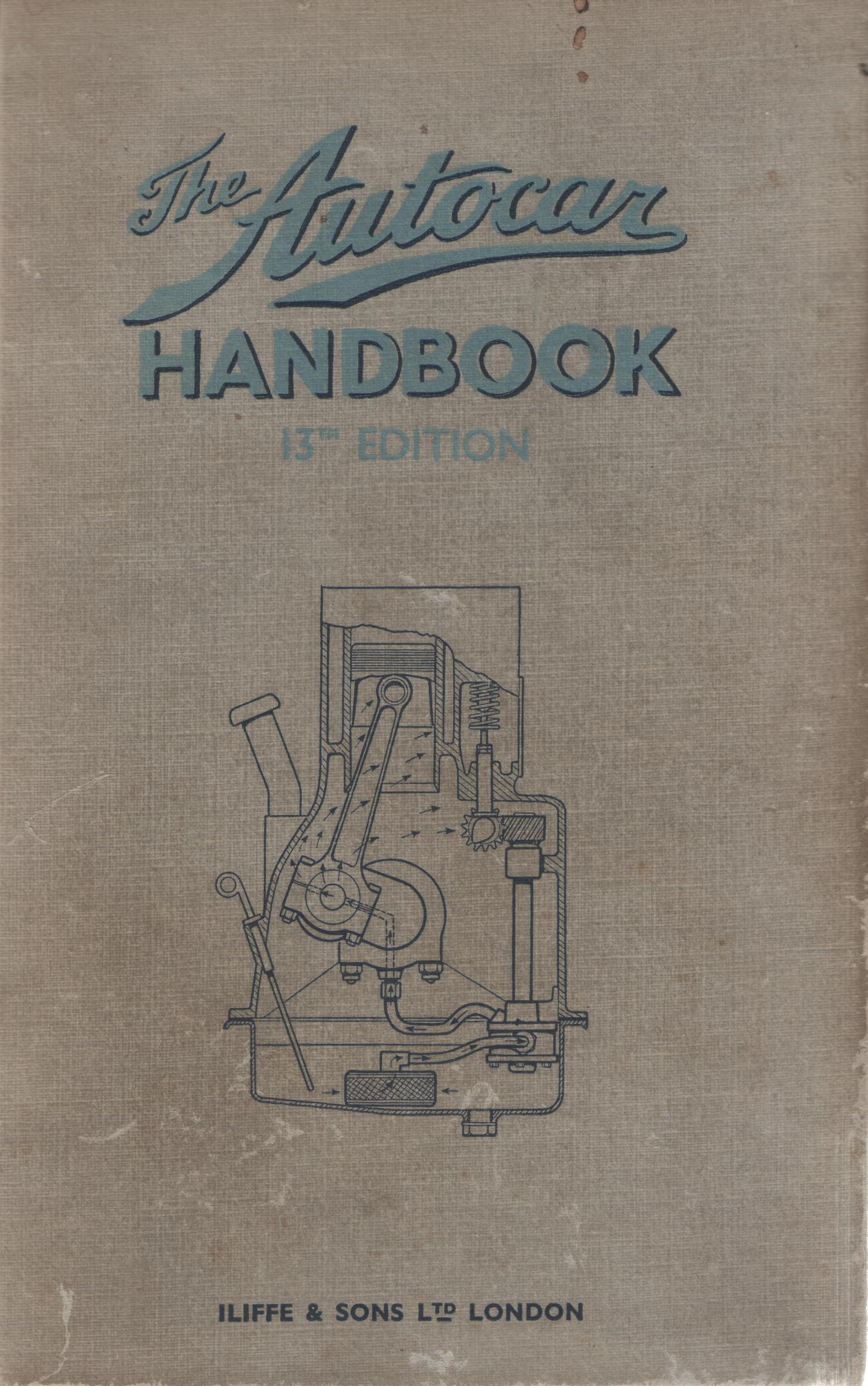 Cover (Autocar Handbook, 13th ed, 1935)