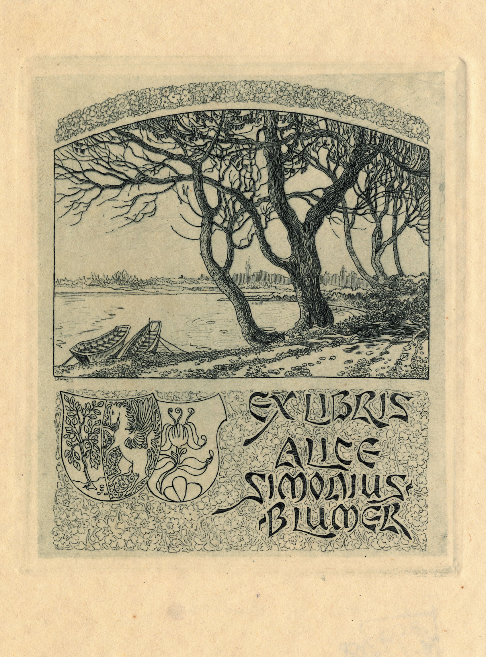 Ex libris Alice Simonius-Blumer