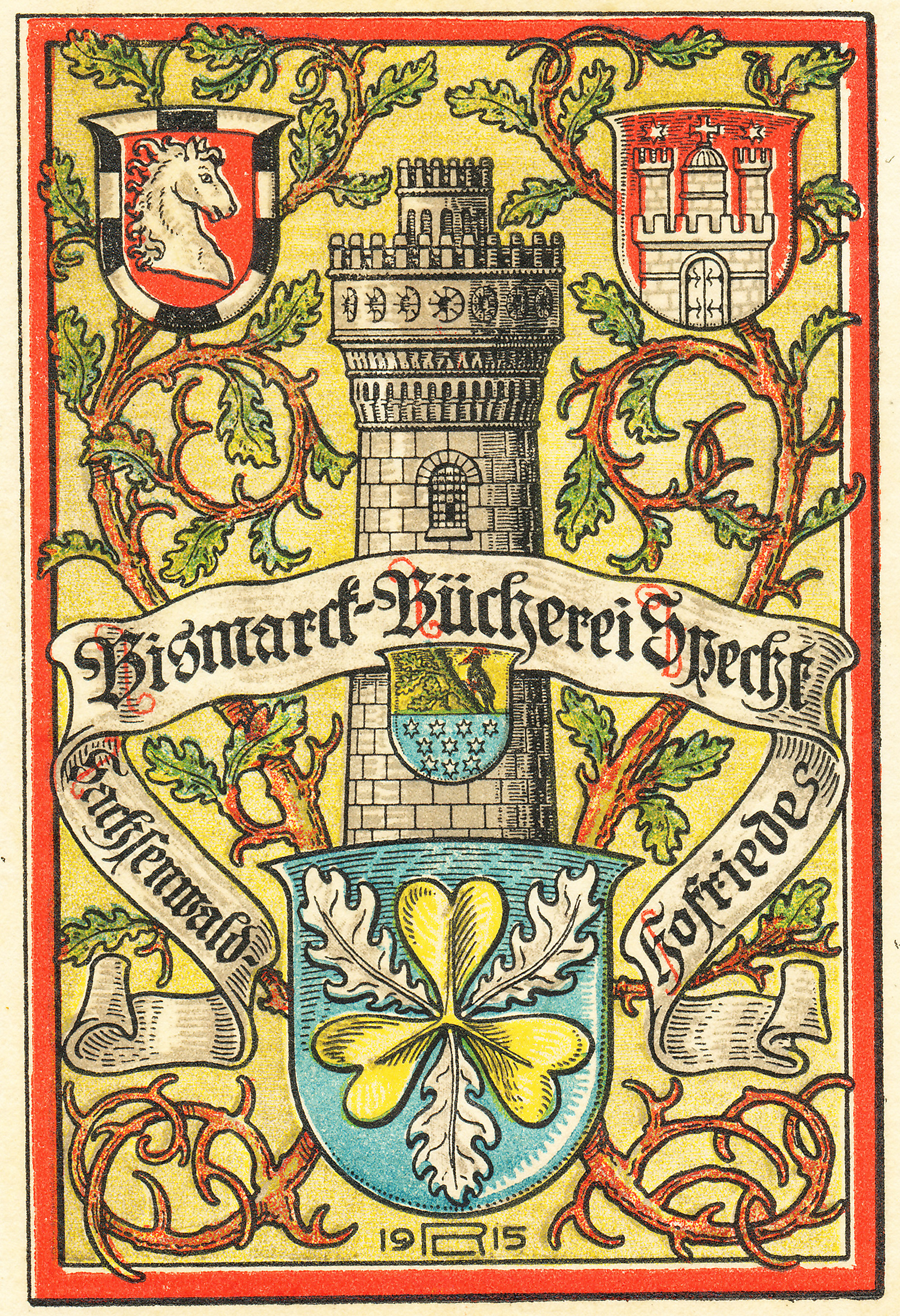 Exlibris Bismarck-Bücherei 1915