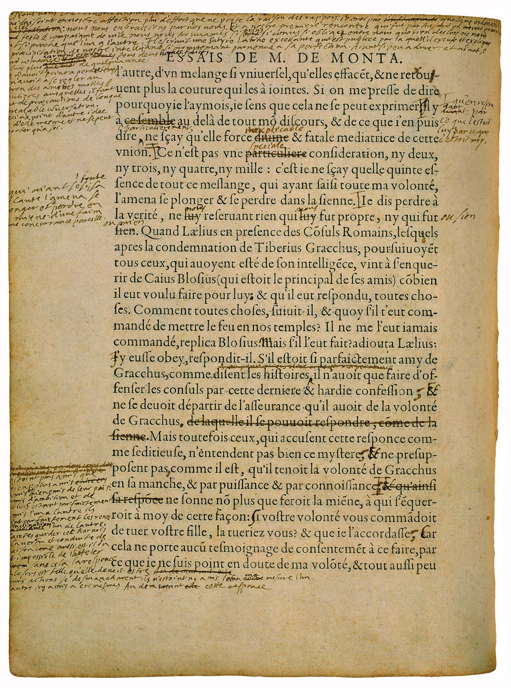 Montaigne Essais Manuscript