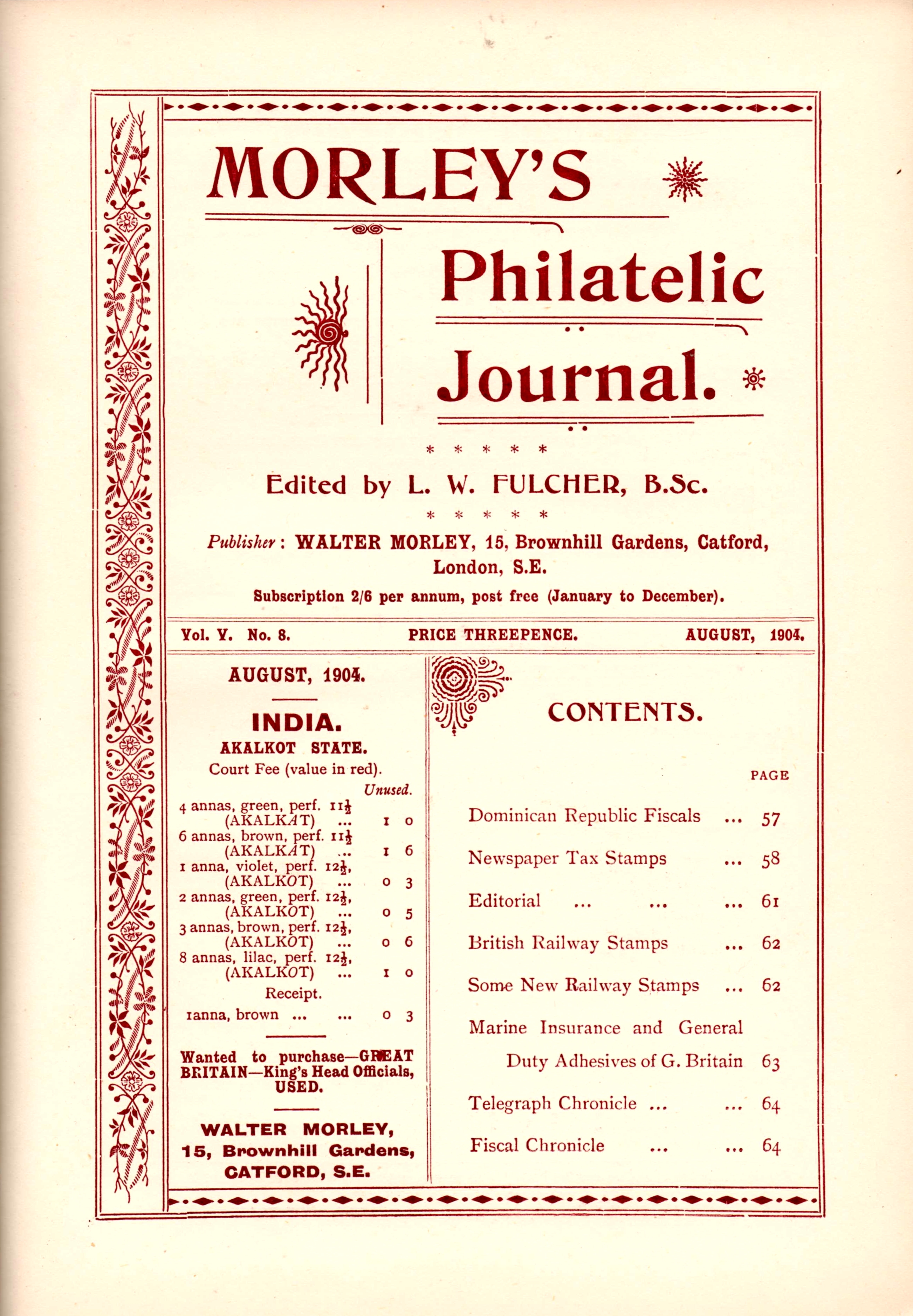 Morley's Philatelic Journal
