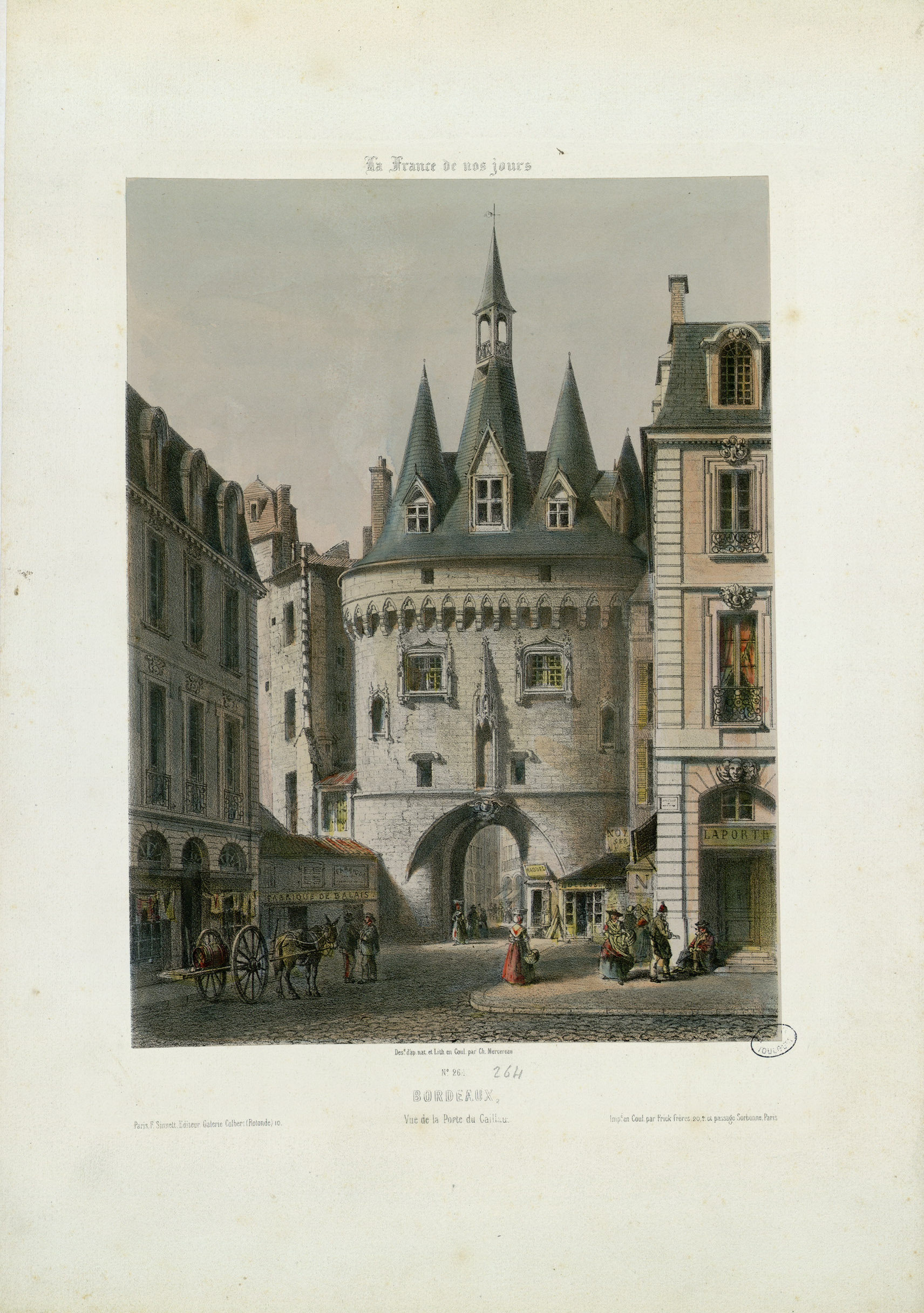 Porte Cailhau, Bordeaux (circa 1860)
