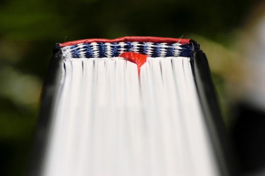 Kapitalband auf Buch