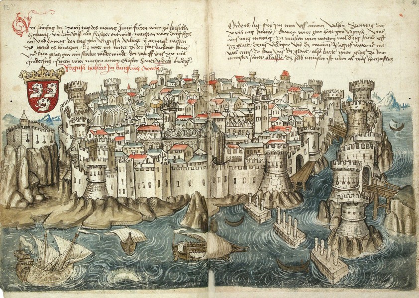 Konrad von Grünenberg - Beschreibung der Reise von Konstanz nach Jerusalem - Blatt 13v-14r