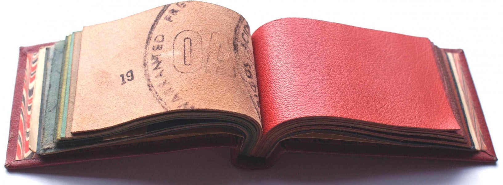 Leather sample book