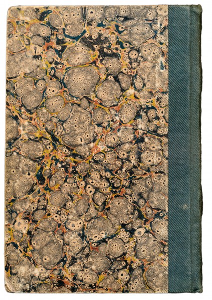 Marbled paper from back cover of Stolle, Gedichte (Grimma 1847)