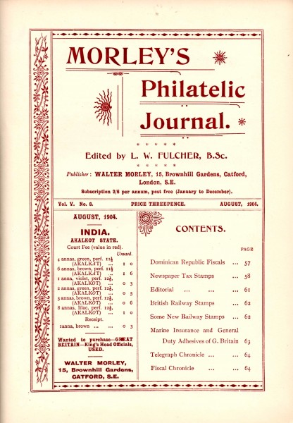 Morley's Philatelic Journal