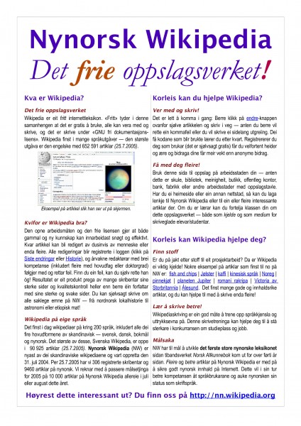 Nynorsk Wikipedia promo
