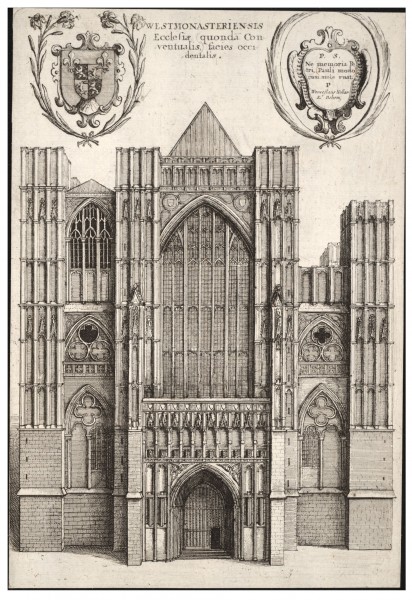Wenceslas Hollar - Westminster Abbey. West front (State 1)