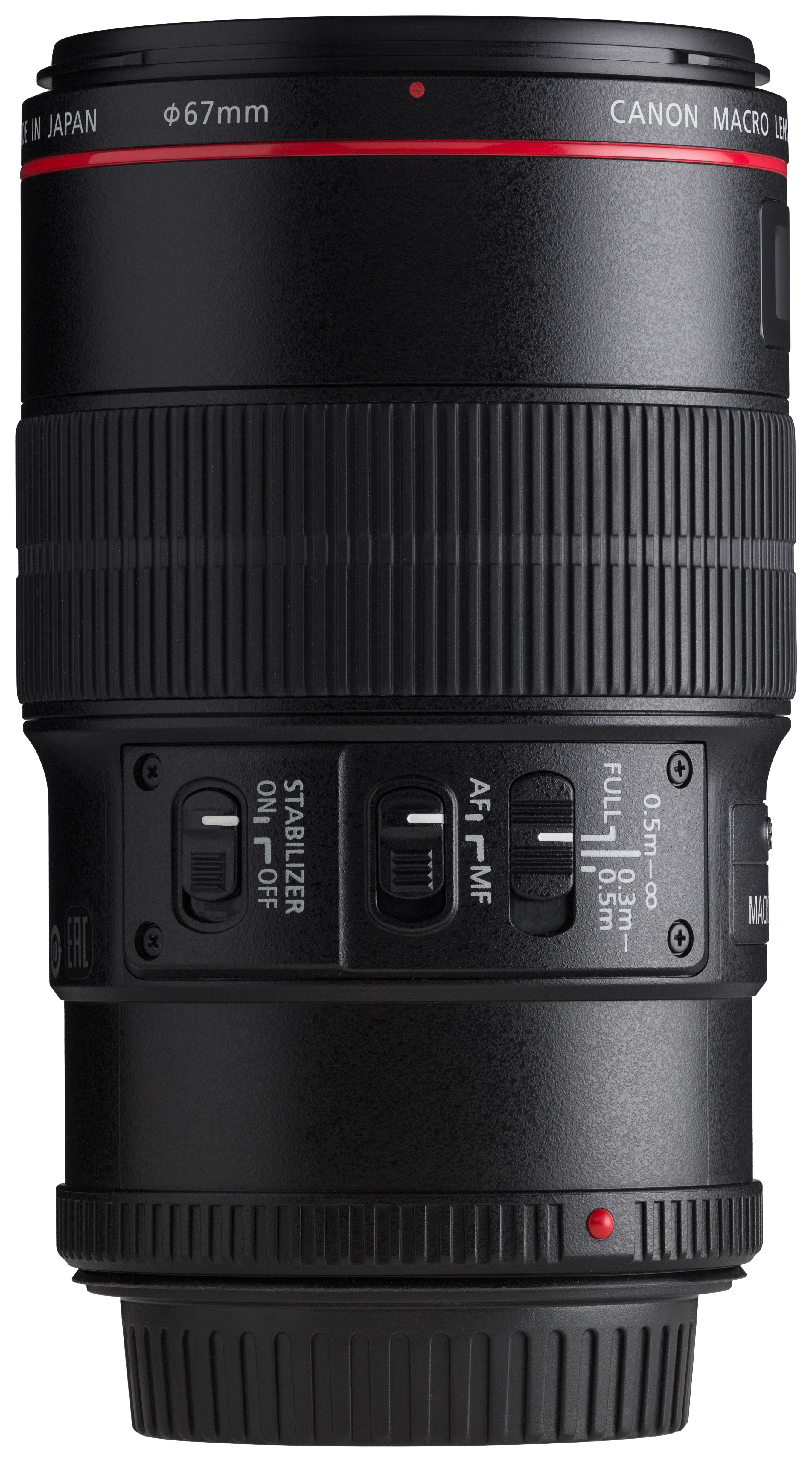 Canon EF 100mm f2.8L Macro IS USM switches horizontal