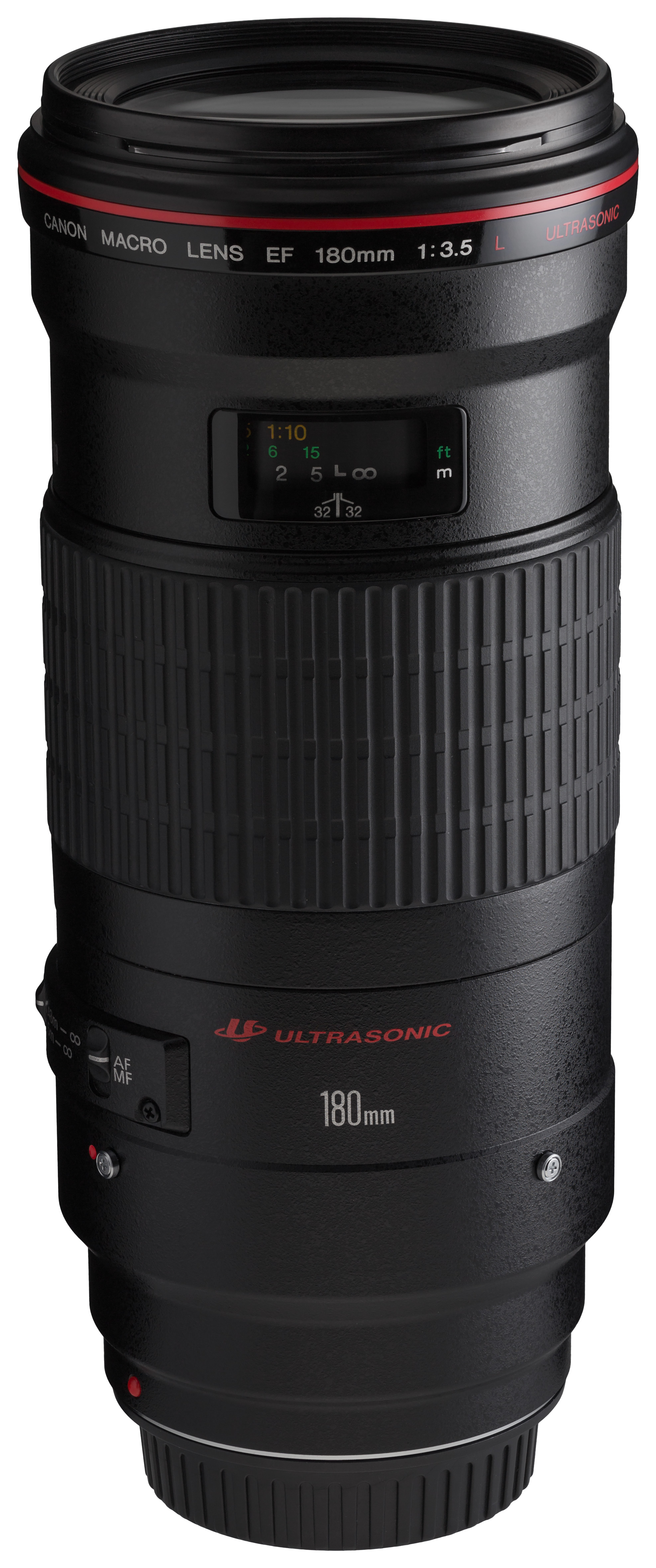 Canon EF 180mm f3.5L Macro USM front angled