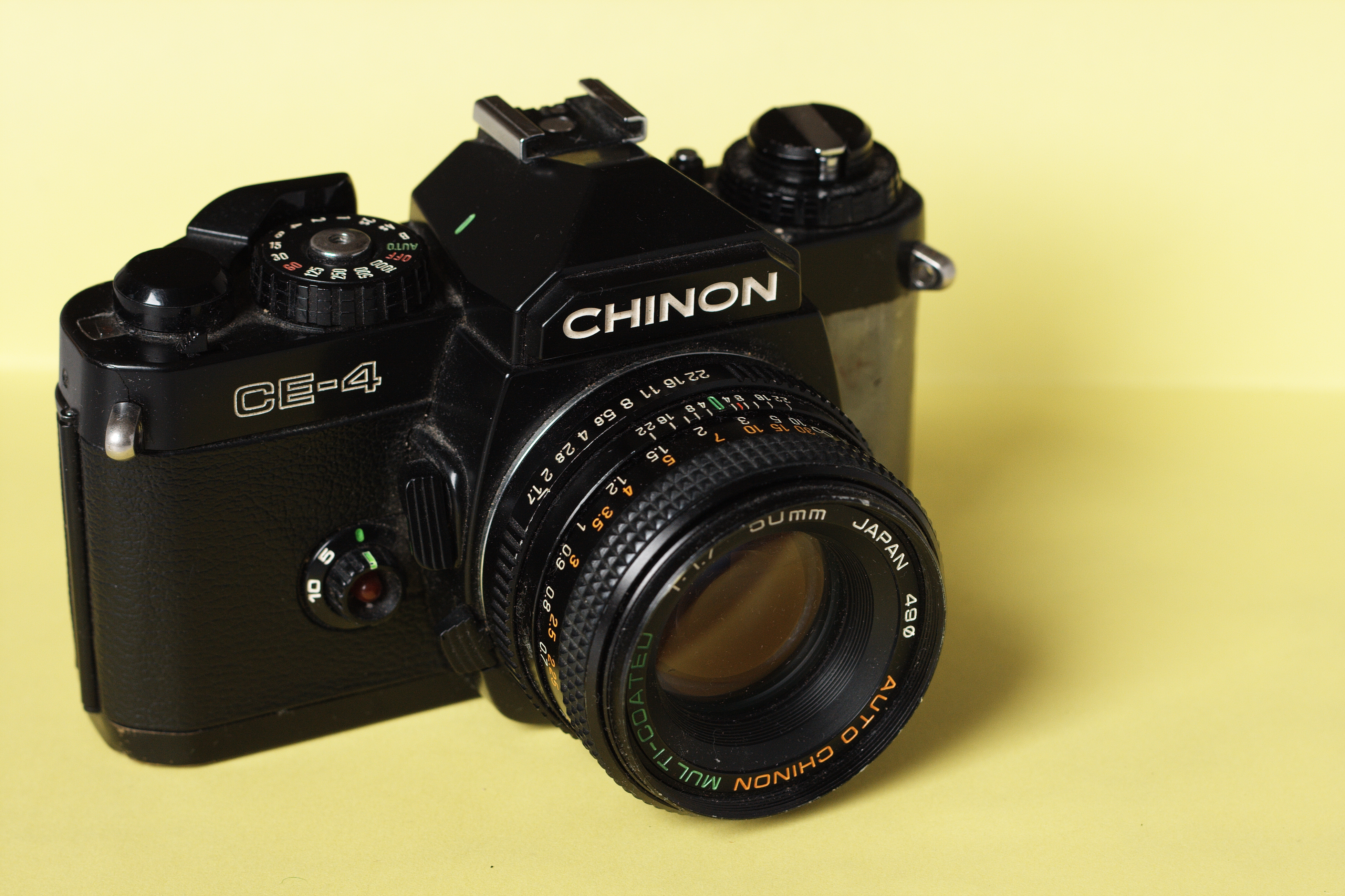Chinon CE-4 SLR camera with Chinon Auto MC 50mm F1.7 lens
