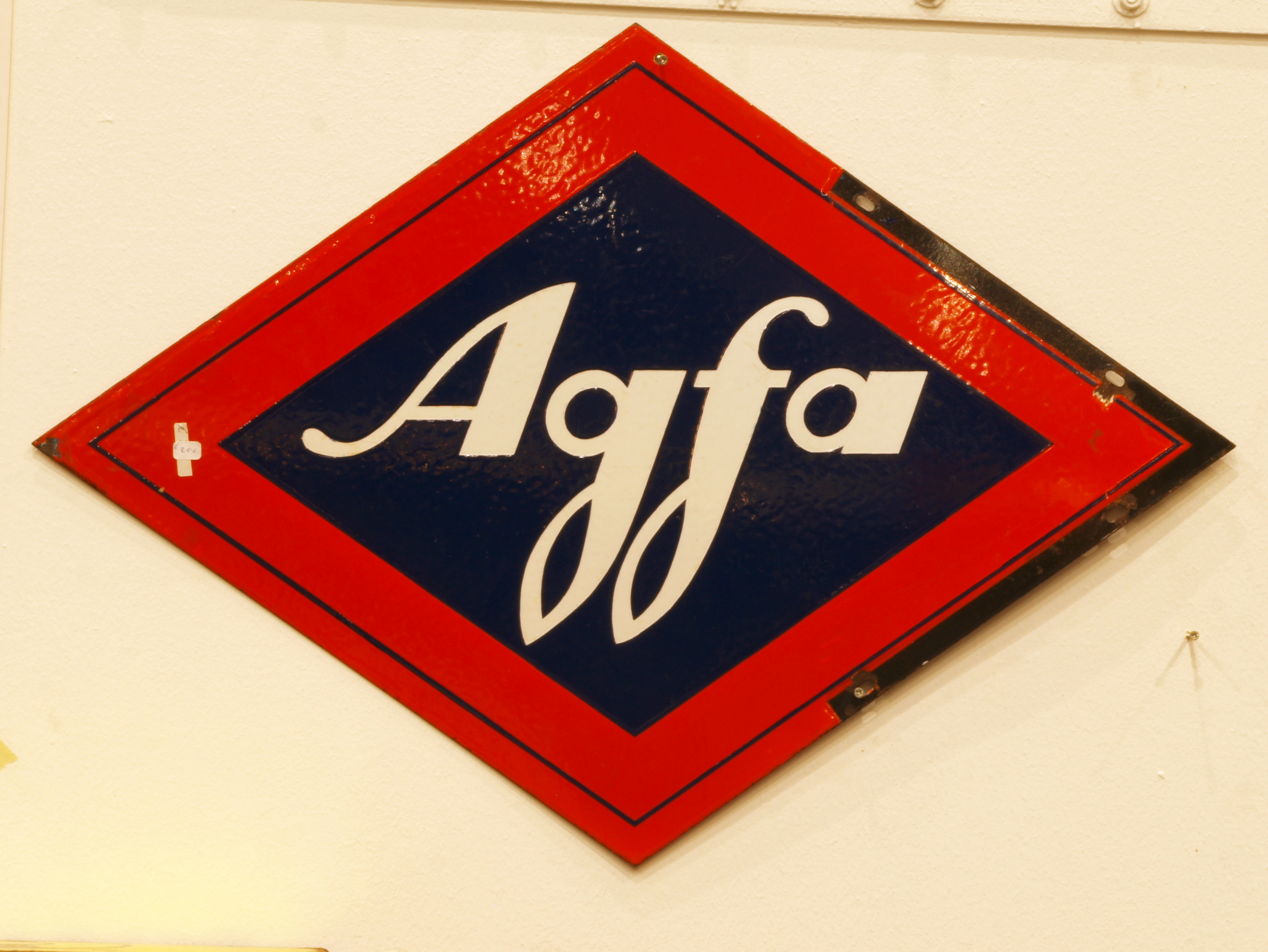Enamel advert AGFA