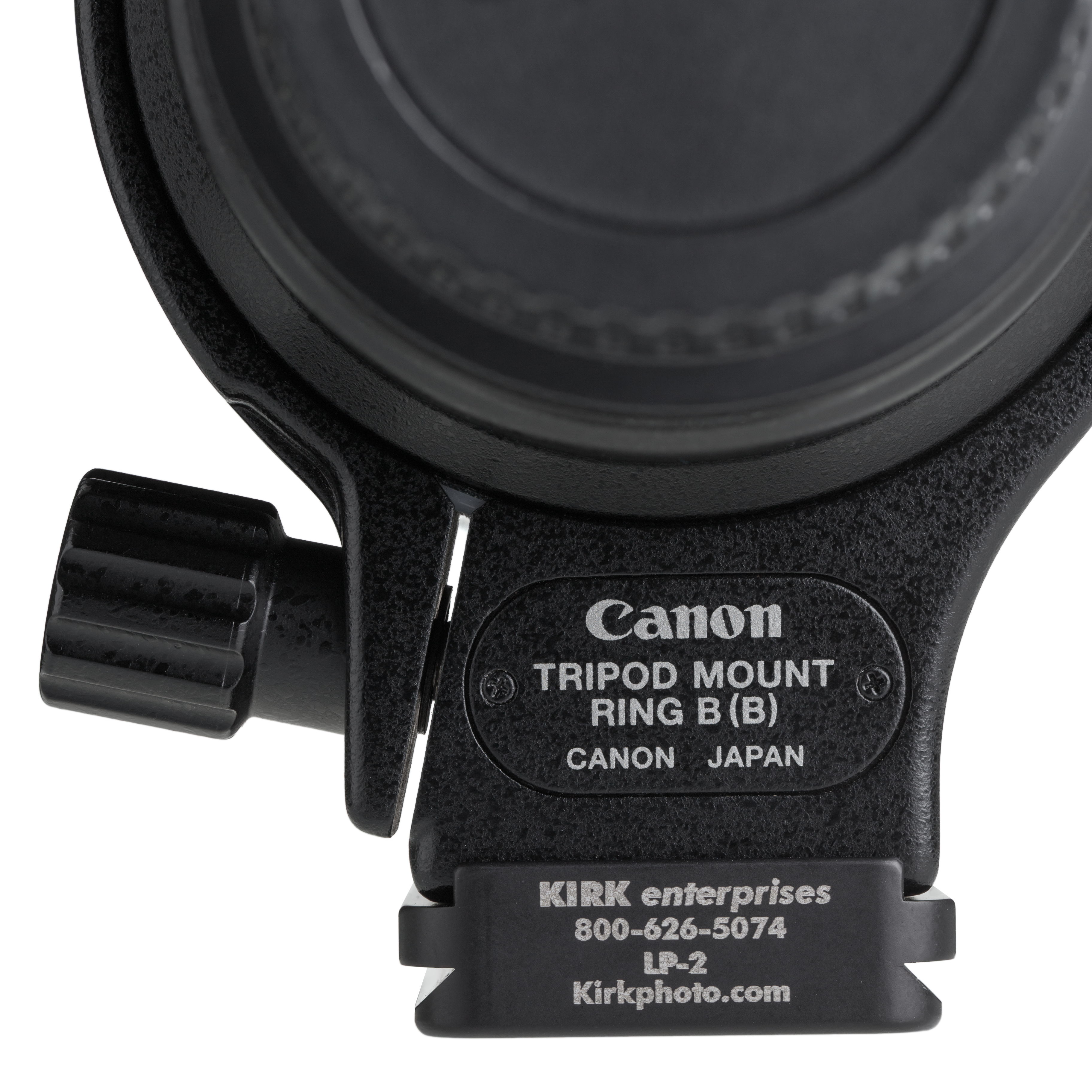 Kirk LP-2 on Canon Tripod Mount Ring B (B) front