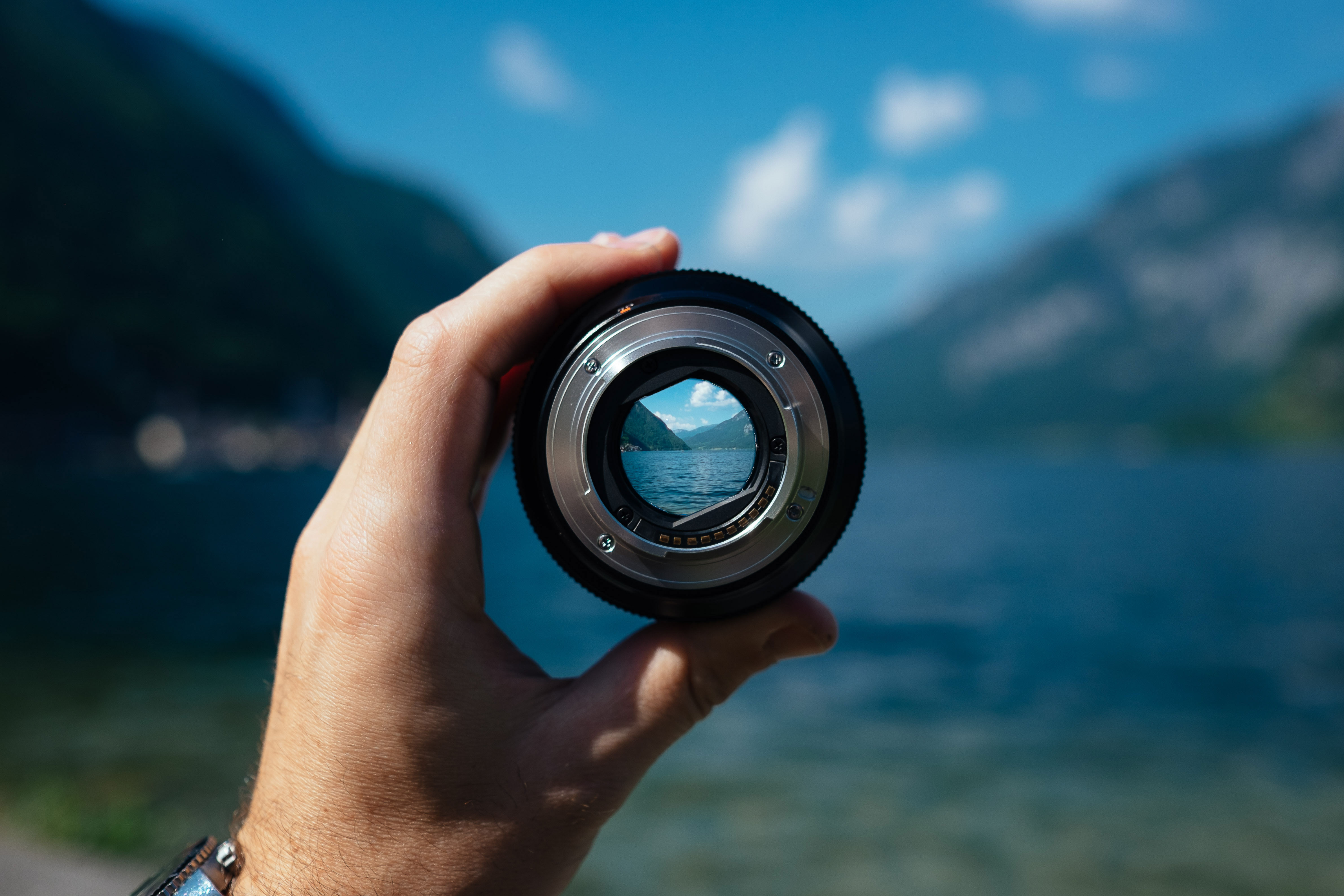 Lens over water
