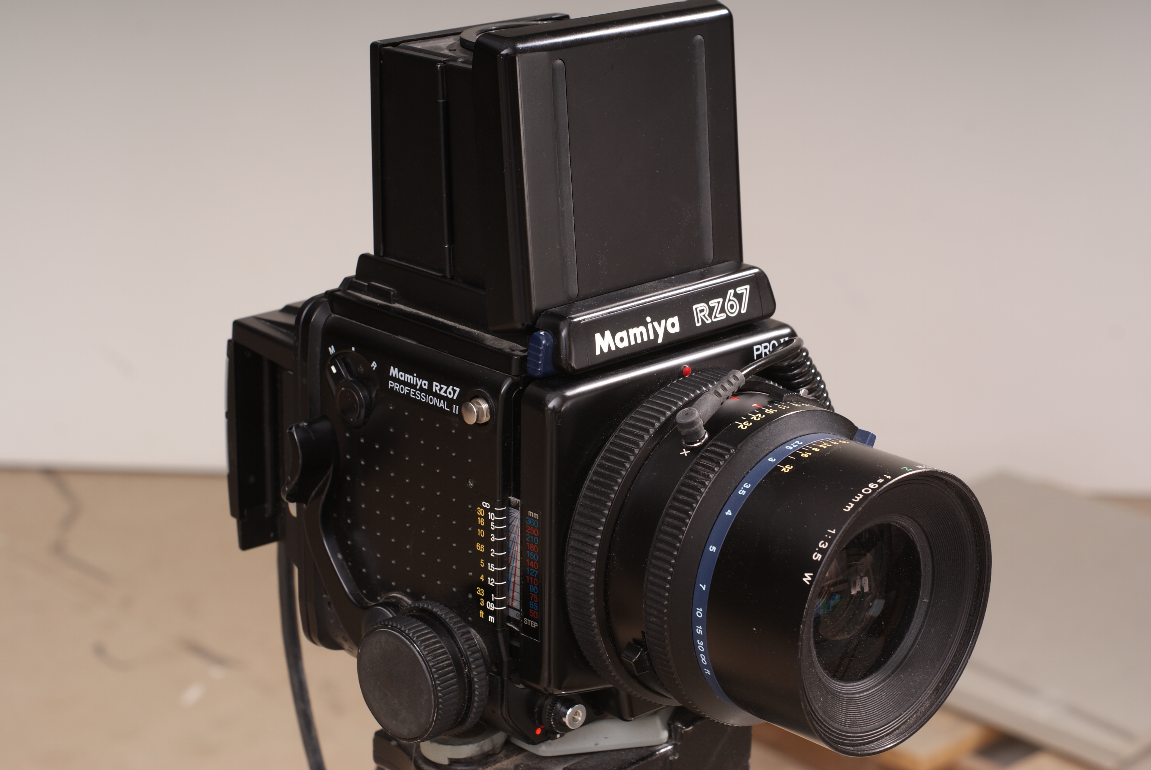 Mamiya RZ67 Professional II with Mamiya Sekor Z 90mm f3.5 W lens and Phase One digital back