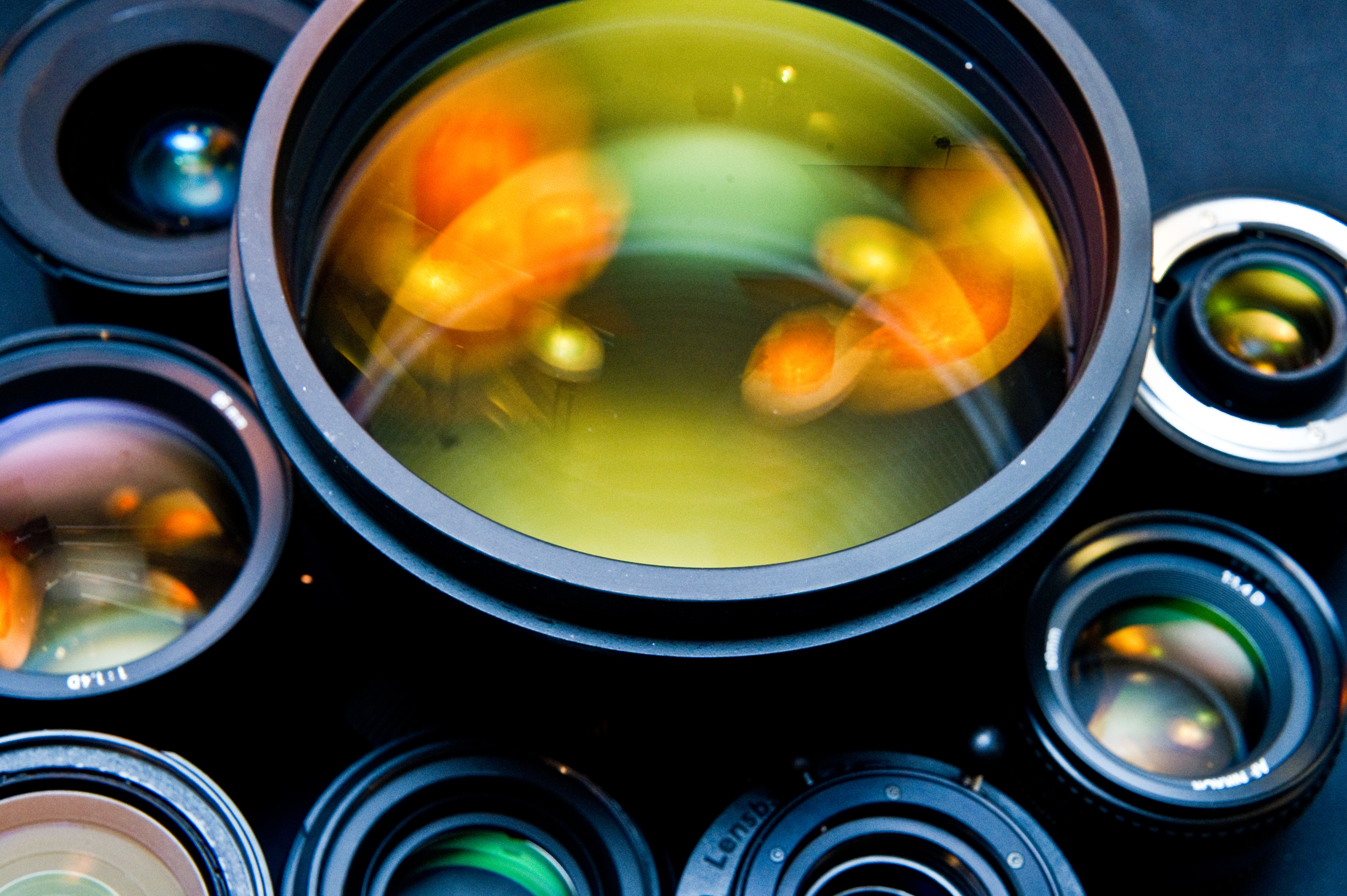 Photographic lenses front view