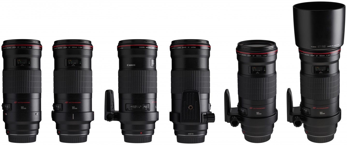 Canon EF 180mm f3.5L Macro USM collage