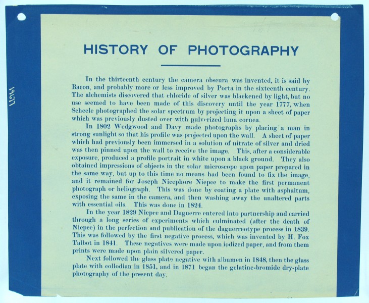 Description- Thomas Smillie was the Smithsonian's first photographer and curator of photography, beginning his career at the institution in the 1870s. In 1913 he mounted an exhibition on the history (2551356690)