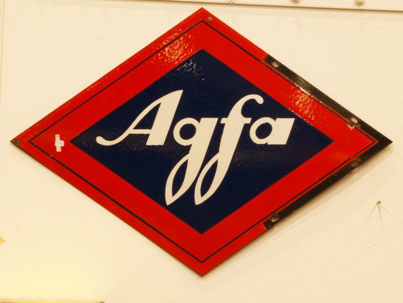 Enamel advert AGFA