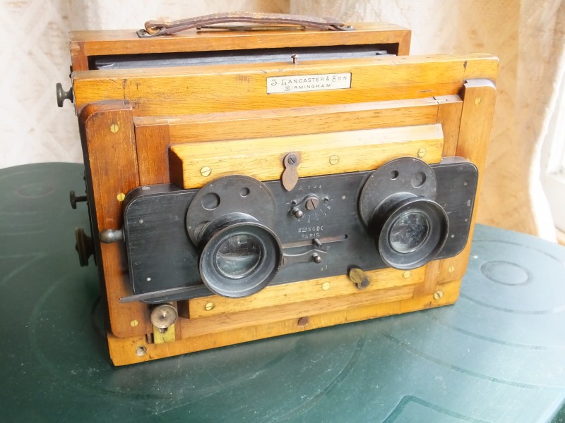 J Lancaster & Son Mahogany front with French lens cell 7497