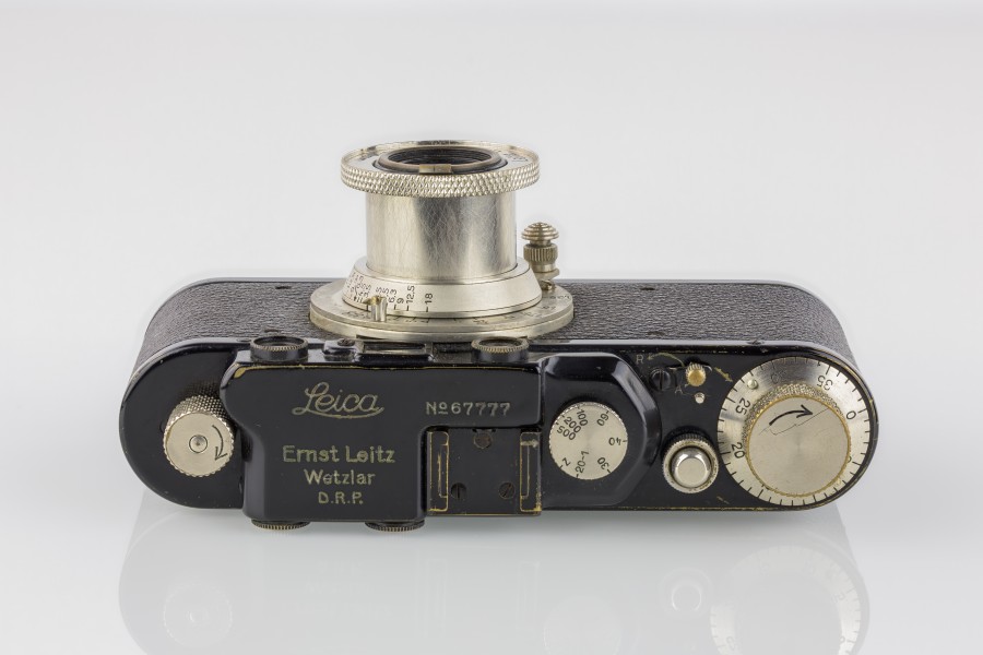 LEI0150 198 Leica II schwarz - Sn. 67777 1931-M39 top view Umbau von Ic-0