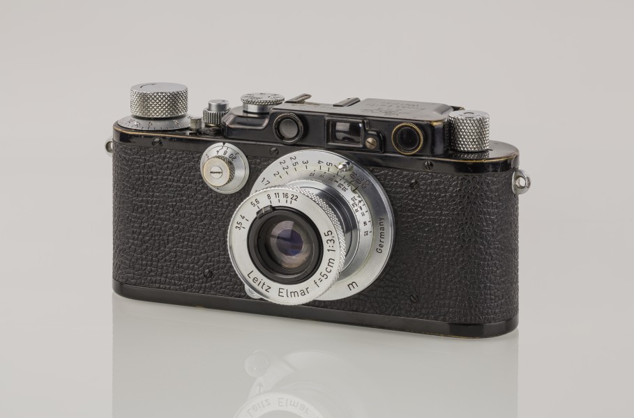 LEI0221 199 Leica III schwarz Umbau von Leica I - Sn. 25629 1930-M39 Front view-6395 hf-Bearbeitet