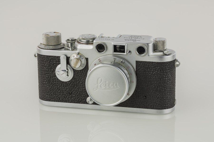 LEI0431 191 Leica IIIf chrome 1954 - Sn. 692358 M39 Front view Vorlaufwerk, Objektivdeckel-6728 hf
