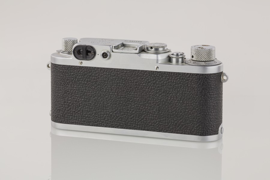 LEI0440 Leica IIIf chrom - Sn. 580566 1951-52-M39 Blitzsynchron back view-6576 hf-